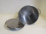 Standard Cooking Stock Pot With Lid Silver/Black 184-011923 -- Used
