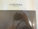 Cordoba Tablecloth Oblong 52-in x 70-in Brown Woven Checkered Pattern 57281 -- New