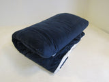 Designer Twin Bedspread 60-in x 96-in Navy/White Fuzzy 208-011923 -- Used