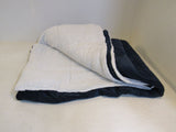 Designer Twin Bedspread 60-in x 96-in Navy/White Fuzzy 208-011923 -- Used