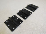 K&M 3-1/2-in Hinges 1/4-in Radius Corner Set of 3 Black 3 Holes 222-011923 -- Used