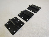 K&M 3-1/2-in Hinges 1/4-in Radius Corner Set of 3 Black 3 Holes 222-011923 -- Used