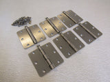 Standard 3-1/2-in Hinges 1/4-in Radius Corner Set of 6 Brushed Nickel 226-011923 -- Used
