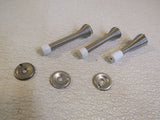 Standard 3-in Spring Door Stop Lot of 3 Silver 230-011923 -- Used