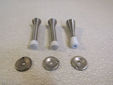 Standard 3-in Spring Door Stop Lot of 3 Silver 230-011923 -- Used