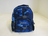 Pottery Barn Kids JAKE Backpack Blue Blue Camo Design 12T-78801 -- Used