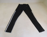 Adidas Athletic Leggings Black/White Stripes Size S Female Adult Size S Solid -- Used
