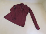 Kirkland Quarter Zip Top Jacket Pullover Maroon Female Adult Size M Solid -- Used