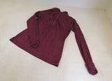 Kirkland Quarter Zip Top Jacket Pullover Maroon Female Adult Size M Solid -- Used