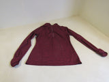 Kirkland Quarter Zip Top Jacket Pullover Maroon Female Adult Size M Solid -- Used