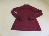 Kirkland Quarter Zip Top Jacket Pullover Maroon Female Adult Size M Solid -- Used