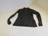Kirkland Quarter Zip Top Jacket Pullover Charcoal Female Adult Size M Solid -- Used