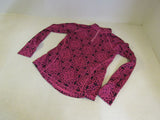 ideology Quarter Zip Top Jacket Pullover Female Adult Size M Pinks Floral -- Used