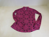 ideology Quarter Zip Top Jacket Pullover Female Adult Size M Pinks Floral -- Used