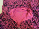 ideology Quarter Zip Top Jacket Pullover Female Adult Size M Pinks Floral -- Used