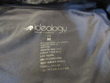 ideology Quarter Zip Top Jacket Pullover Black/Gray Female Adult Size M Floral -- Used