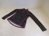 ideology Quarter Zip Top Jacket Pullover Female Adult Size M Multi-Color Striped -- Used