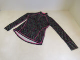 ideology Quarter Zip Top Jacket Pullover Female Adult Size M Multi-Color Striped -- Used