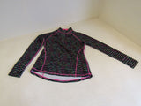 ideology Quarter Zip Top Jacket Pullover Female Adult Size M Multi-Color Striped -- Used
