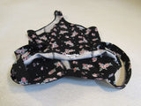 Bar III Thong Bodysuit Black/Pink/Mint Female Adult Size M Floral -- Used