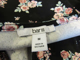Bar III Thong Bodysuit Black/Pink/Mint Female Adult Size M Floral -- Used