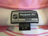 Reebok Vancouver Canucks Hockey Jersey White/Pink NHL Female Adult Size S -- Used
