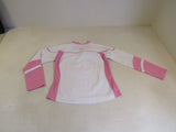 Reebok Vancouver Canucks Hockey Jersey White/Pink NHL Female Adult Size S -- Used