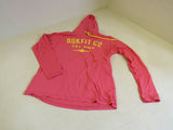 Rokfit Hooded Shirt Pink/Neon Yellow Female Adult Size L Solid -- Used