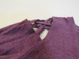 Reebok Shirt Plum Open Shoulder Design Female Adult Size M Solid -- Used