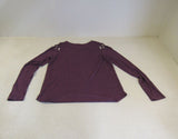 Reebok Shirt Plum Open Shoulder Design Female Adult Size M Solid -- Used