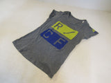 Reebok T Shirt Gray/Blue/Yellow CrossFit Female Adult Size M Solid -- Used