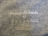 Reebok T Shirt Gray/Blue/Yellow CrossFit Female Adult Size M Solid -- Used