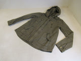 American Eagle Hooded Jacket Army Green Full Zip Female Adult Size M Solid -- Used