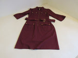 Michael Kors Dress Maroon Zip Up Female Adult Size S Solid -- Used