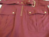 Michael Kors Dress Maroon Zip Up Female Adult Size S Solid -- Used