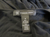 INC Blouse Black Bell Sleeves Open Shoulder Female Adult Size M Solid -- Used