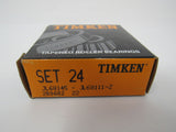 Timken Tapered Roller Wheel Bearing and Race Set SET24 -- New