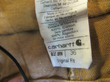 Carhartt Carpenter Original Fit Painter Shorts Tan Male Adult Size 36 -- Used
