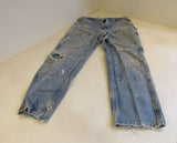 Carhartt Dungaree Fit Jean Painter Pants Blue Male Adult Size 38 x 34 -- Used