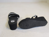Yellow Box Mercy Wedge Sandal Embellished Black/Silver Female Adult Size 8 Solid -- Used