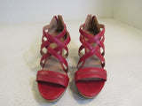 Miz Moon Kiara Wedge Sandal Platform Adult Size 8-1/2 Reds -- Used
