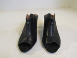 J Renee Franca Open Toe Booties Sandal Black Female Adult Size 8-1/2 Solid -- Used