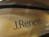 J Renee Franca Open Toe Booties Sandal Black Female Adult Size 8-1/2 Solid -- Used