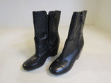 Franco Sarto Mercury Boots Wedge Black 3-3/4-in Heel Female Adult Size 8 Solid -- Used