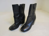 Franco Sarto Mercury Boots Wedge Black 3-3/4-in Heel Female Adult Size 8 Solid -- Used