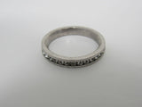 Designer Fashion Ring Clear/Silver Female Adult Size 8 -- Used
