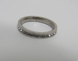 Designer Fashion Ring Clear/Silver Female Adult Size 8 -- Used