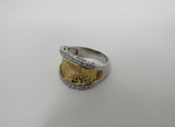 Designer Fashion Ring Silver/Copper Female Adult Size 8 -- Used