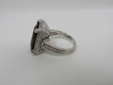 Judith Ripka Collection Ring Silver/Brown/Pink Female Adult Size 8 Solid -- Used
