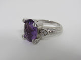 Judith Ripka Collection Ring Silver/Purple Female Adult Size 7 Solid -- Used